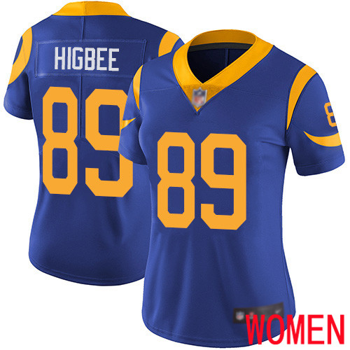 Los Angeles Rams Limited Royal Blue Women Tyler Higbee Alternate Jersey NFL Football 89 Vapor Untouchable